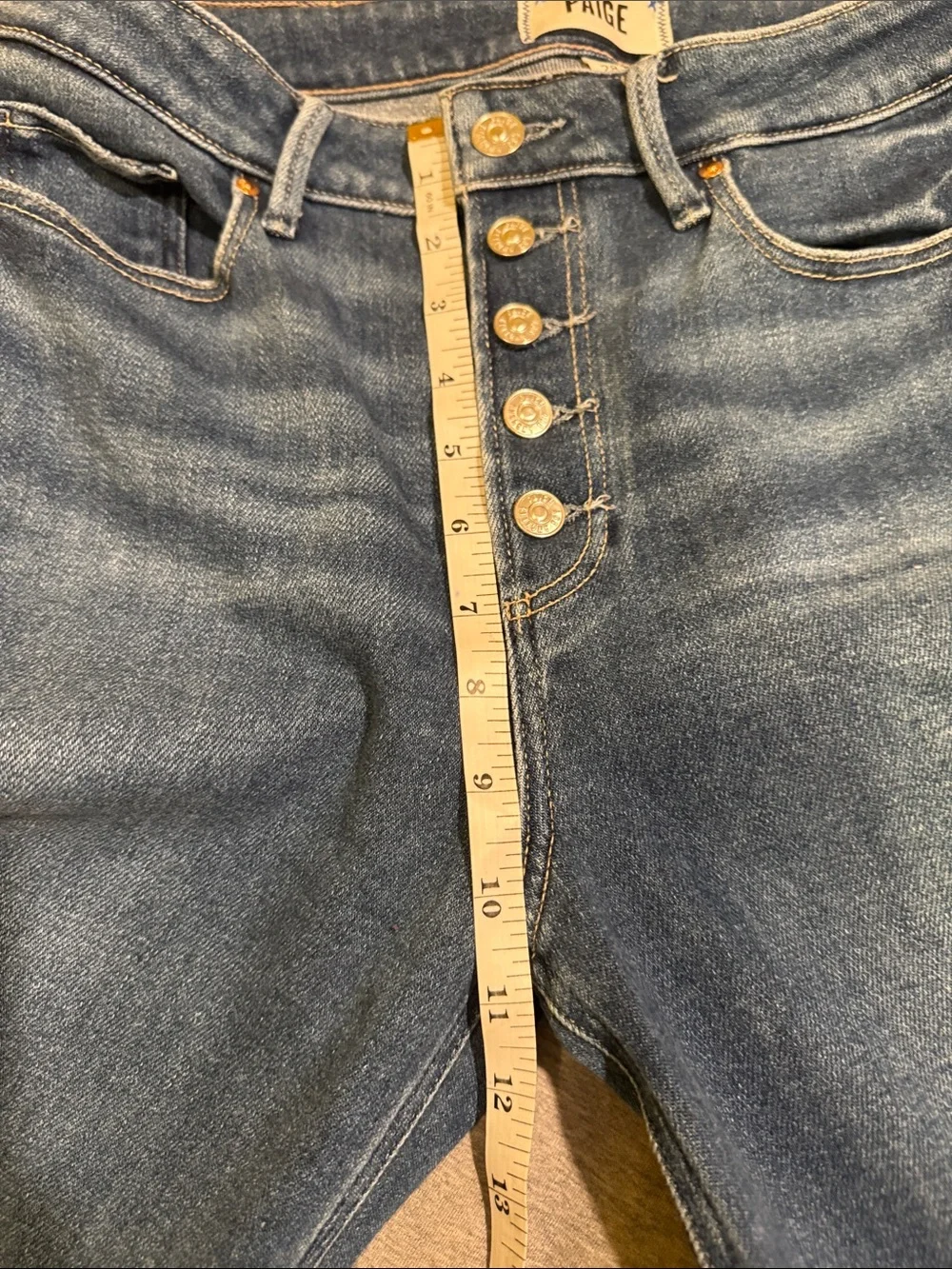 PAIGE Indigo Straight-Leg High-Rise Button-Fly Cindy Jeans